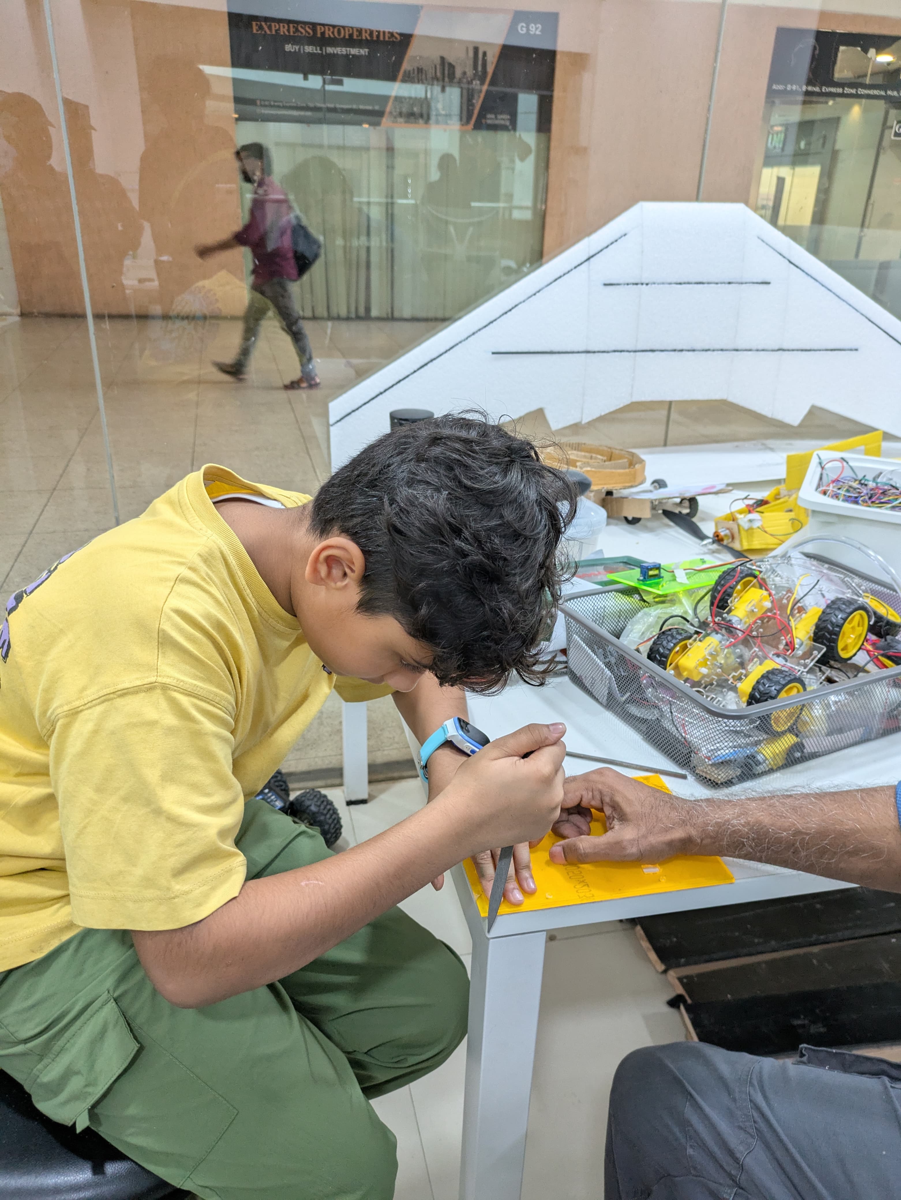 Arjun working on Mekathalon robot